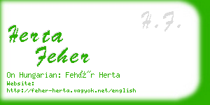 herta feher business card